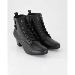 Hirschkogel Damen Trachten Stiefelette, schwarz, 38 EU - Wanderschuhe im eleganten Trachten-Look, aus hochwertigem Rindsleder für maximalen Tragekomfort und optimale Passform. Ideal für Oktoberfest und vielseitig kombinierbar.