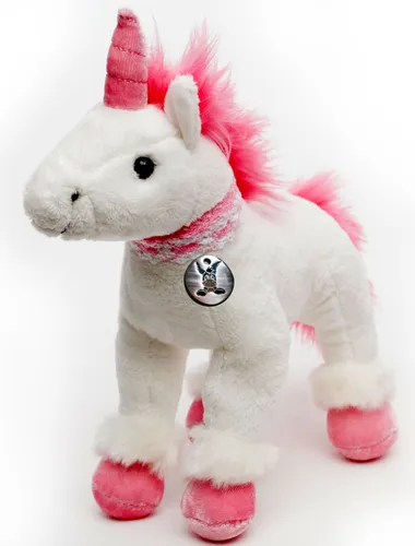 Einhorn SKY weiß-rosa stehend 25 cm Kuscheltier Plüschtier Pferd mit Horn