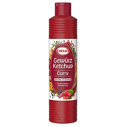 Hela Curry Gewürzketchup extra scharfen Geschmack 800ml 12er Pack
