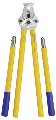 Klauke Kabelschere K1012 - Seitenschneider mit austauschbarem Schneidkopf, ideal für mehrdrähtige und feindrähtige Leiter bis 38 mm Durchmesser. Optimale Hebelübersetzung für müheloses Schneiden.