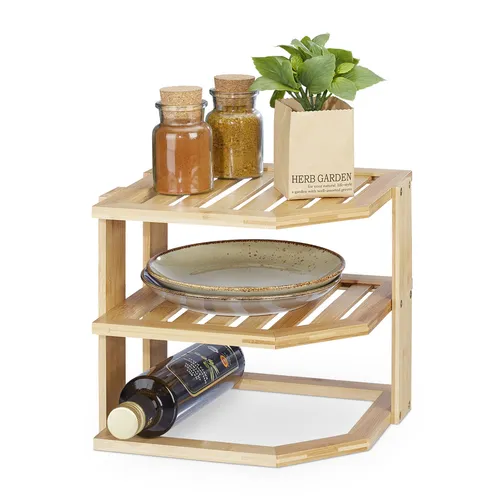 Eckregal küche Küchenregal Organizer Küchenschrank Regal 2 Ablagen 2 Ebenen