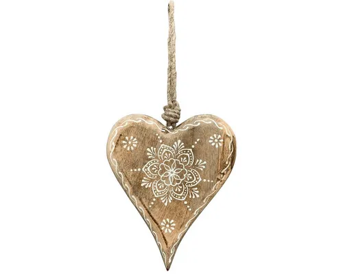 matches21 HOME & HOBBY Dekohänger Dekohänger Herzblüte Holz 15 cm (1 St), Zum hängen