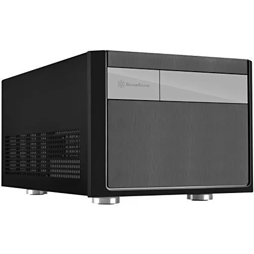 SilverStone SST-SG11B - Sugo Micro ATX Cube Gehäuse - PC-Gehäuse mit reichlich Platz für Grafikkarten jeder Länge und einer CPU-Kühlung von 82mm. Ideal für kompakte Builds mit Micro ATX Mainboard & Standard-ATX Netzteil.
