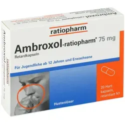 Ambroxol ratiopharm 75 mg Hustenlöser Retardkapseln - Arzneimittel zur effektiven schleimlösenden Therapie bei Husten und Atemwegserkrankungen. Bewährte Wirkung bei akuten und chronischen Erkrankungen der Bronchien.