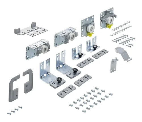 Hettich TopLine L Set Schiebetürsystem - Hochwertiges Schiebetürsystem für Türen von 18 - 30 mm, ideal für platzsparende Lösungen in modernen Wohnräumen.