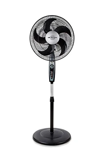 Orbegozo SF 0149 - Drehbarer Standventilator, Blättergröße 40 cm, einstellbare Höhe, 3 Stufen, 60 W, Schwarz