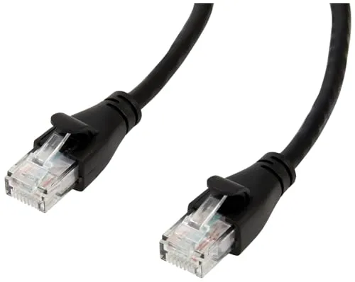 Amazon Basics Gigabit-Ethernet-LAN-Kabel, RJ45, Cat6, ideal für Heim- und Büronetzwerke, 1m 1 Stück, Schwarz