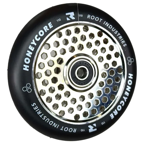 Root Industries Honeycore Stunt-Scooter Rolle 110mm - Chrome - Cityroller & Kickboards mit einzigartiger Bienenwaben-Struktur, extrem leicht mit nur 203 g und ideal für Pro-Rider. Perfektes Upgrade für Street oder Park!
