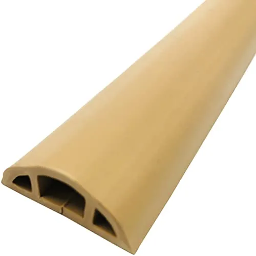 DXIUMZHP Boden Kabelbrücke Halbkreis Für Den Heimgebrauch Bodenkabelkanal， Weiches PVC-Material Einfacher Schnitt，Anti-Stepping Und Anti-Stress Mehrere Farben (Color : Light Brown, Size : 3m)