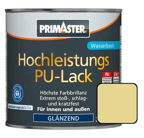 Primaster Hochleistungs PU-Lack 375ml 2in1 Hellelfenbein Glänzend Acryllack