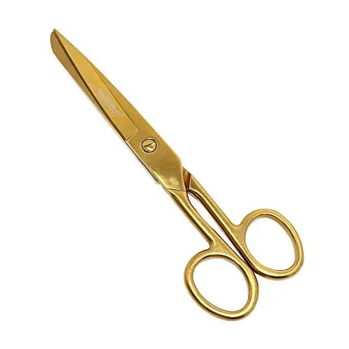 MultiBey Schere, gerade, recycelter Edelstahl, 17,8 cm, Kupfer, Gold, Mehrzweckstoff, Leder, Kunst- und Handwerk, Papierschere, strapazierfähig