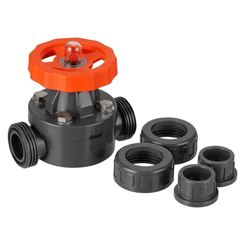 REKUBIK PVC-U Membranschieber EPDM 2x Klebemuffe 16mm x 16mm 2616016