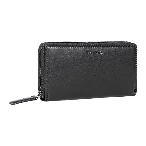 STILORD 'Frida' Damen Portemonnaie Leder mit RFID Schutz in schwarz von STILORD