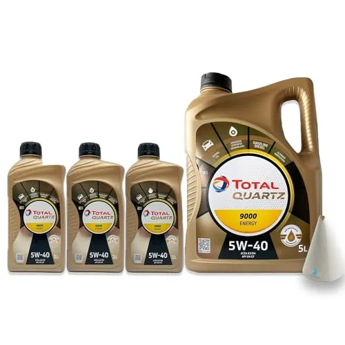 L Total Quartz 9000 Energy 5W-40 I passend für | VW 502.00/505.00 | MB 229.5 | Porsche A40 | 8 Liter | Motoröl | Motorenöl | mit Trichter | weitere Empfehlungen siehe Artikelbeschreibung 8