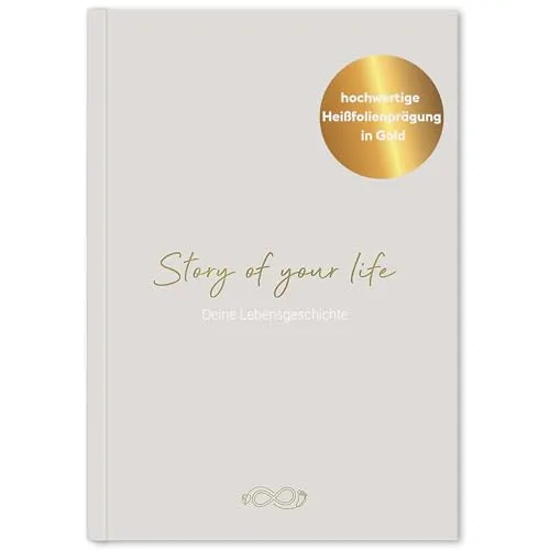 LEAF & GOLD® Babybuch zum eintragen I Erinnerungen vom Ersten bis zum 18. Jahr I Babytagebuch für Mädchen & Jungen I Baby Geschenk zur Geburt 17 x 24 cm