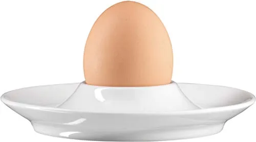 Seltmann Weiden 001.686281 Trio weiß Eierbecher mit Ablage, Porzellan