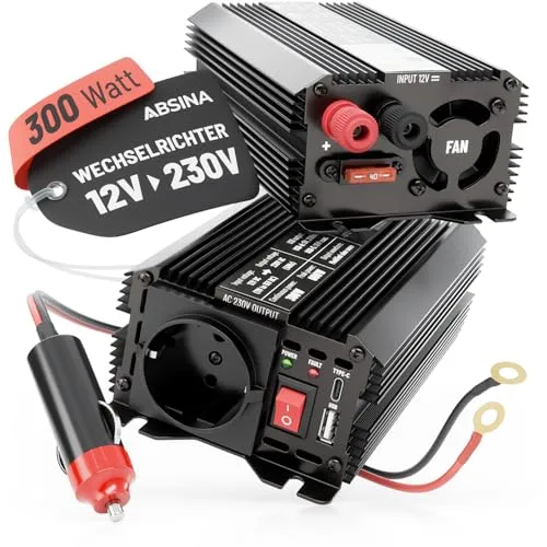 ABSINA 12V auf 230V Spannungswandler 2er Pack von ABSINA