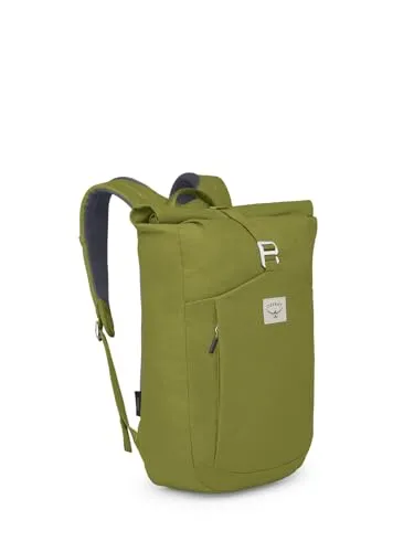 Osprey Arcane Roll Top Pack Rucksack - Lifestyle Rucksack in Matcha Green Heather - Wanderrucksäcke mit hochwertigem, bluesign-zertifiziertem, 100 % recyceltem Gewebe; ideal für Alltag und Outdoor, mit gepolstertem Laptopfach und stylischem Design.