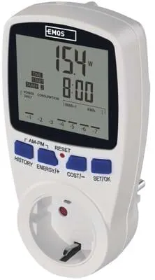 EMOS P5822 Energiekosten-Messgerät, Schuko, (1931000020)
