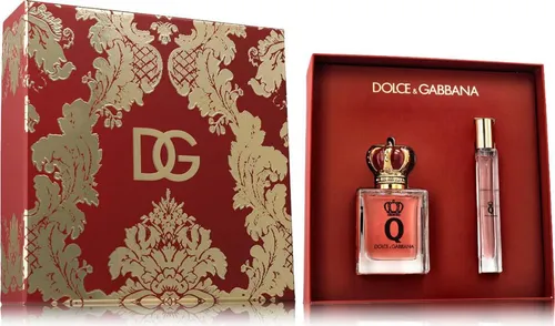 Dolce & Gabbana Q EDP 50ml + Mini EDP 10ml - Geschenkset für Damen - Entdecken Sie das exklusive Duft-Set von Dolce & Gabbana. Das Damenparfüm Q kommt in einer großzügigen 50ml Flasche und einer praktischen 10ml Mini-Version, ideal für unterwegs. Perfekt als Geschenk!