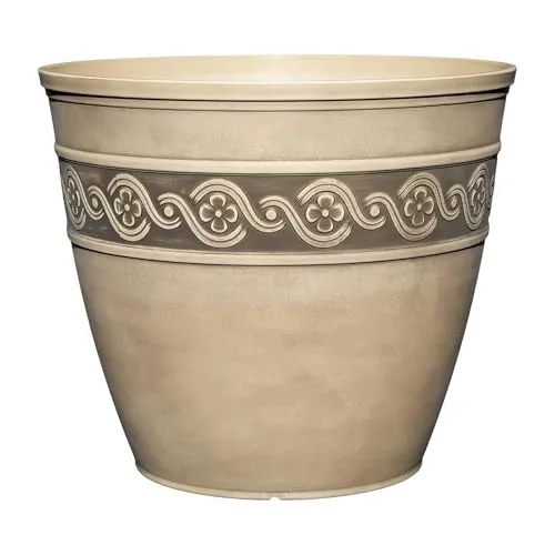 Produktbild Classic Home and Garden Korinthischer Blumentopf aus Kunstharz, rechteckig, 25 cm