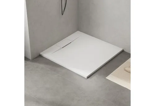 WITEN&NOCK Extraflache Duschwanne SMC 100x140 cm - Hochwertige Anti-Rutsch Brausewanne in elegantem Weiß/Schwarz. Ideal für modernen Badezimmerkomfort und sichere Duschmomente.