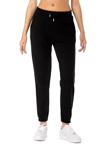 Red Bridge Damen Jogginghose - Sweat Pants Schwarz S - Sport-Jogginghose für Damen mit hochwertigem Materialmix für hohen Tragekomfort und Langlebigkeit. Ideal für Fitness, Freizeit und Streetstyle mit praktischen seitlichen Taschen.