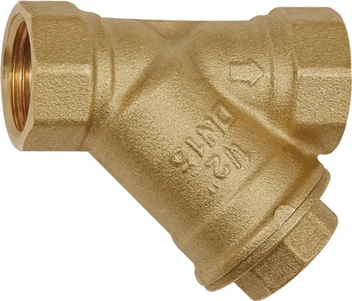 Riegler Schmutzfänger, Messing blank, G 3/8, DN 10, MW 0,2 mm