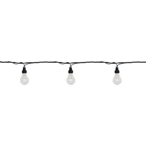 System LED Lichterkette 5m mit 10 warmweißen Birnen