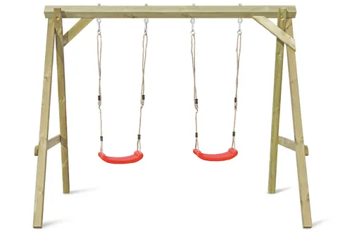 Schaukelgestell TÜV geprüft Premium 1.2 Doppelschaukel Holz von Gartenpirat