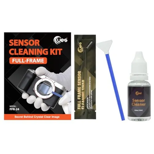 UES Kamera Sensor Reinigungsset für Vollformat: 14 Swabs (24mm) & Reiniger