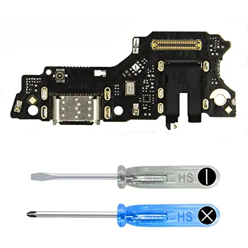 MMOBIEL Ladebuchse Kompatibel mit Oppo A53s 6.5 inch 2020 - Dock Connector USB C - Audio Jack/Mikrofon/Antenne Ersatz - Inkl. Schraubenzieher