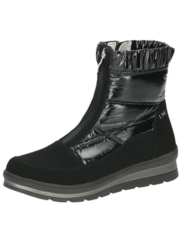 CAPRICE Damen Winterstiefel Vegan - Wasserabweisend & Warm, Schwarz (Black Comb), 38 EU - Wanderschuhe, wasser- und kälteabweisend durch Tex-Funktion, ideal für kalte Wintertage mit optimaler Passform für normale Füße und 100% veganen Materialien.