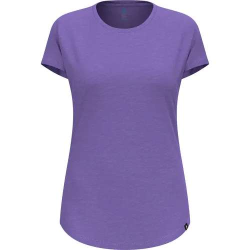 Odlo Damen Essential Natural T-Shirt (Größe L, lila) - Bequemes T-Shirt aus einem hochwertigen Materialmix, ideal für Alltag und Outdoor-Aktivitäten, bietet angenehmen Tragekomfort und Bewegungsfreiheit.