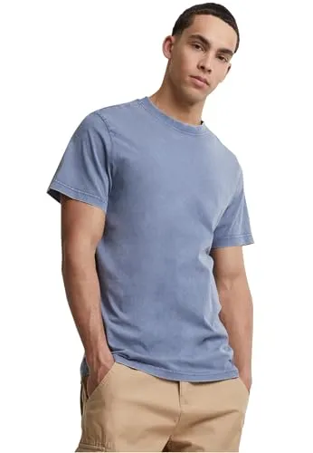 Urban Classics Herren T-Shirt Acid Washed Round Neck Tee, Männer T-Shirt mit Acid-Waschung, Regular Fit, Baumwolle