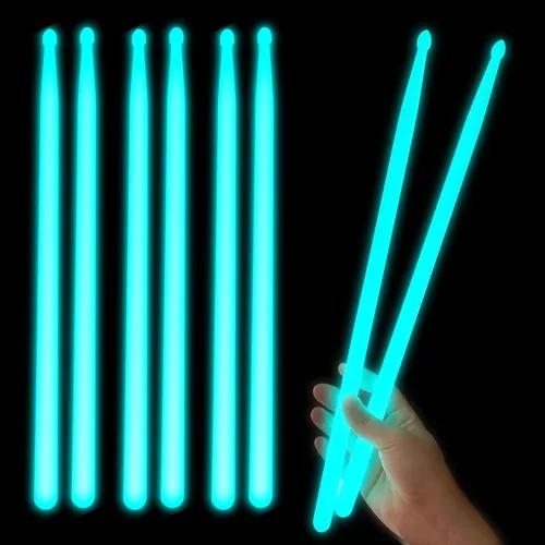 Blau 8 Stück Leuchtende Schlagzeugstöcke Drumsticks Grün Nylon