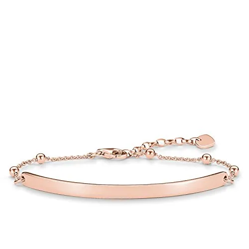 Thomas Sabo Damen-Armband Love Bridge 925 Sterling Silber - Elegantes Armband aus 925er Sterlingsilber mit rosegoldener Vergoldung, verstellbar von 16.5 bis 19.5 cm – das perfekte Geschenk für jeden Anlass.
