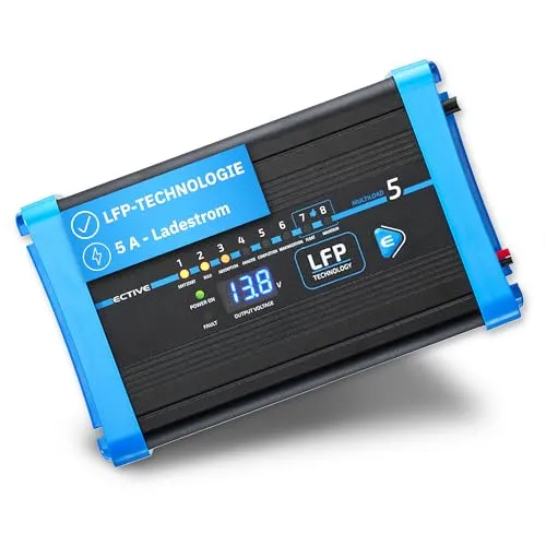 ECTIVE LFP Multiload 5 5A/12V - 8-Stufen Lithium-Batterieladegerät - Fahrzeugbatterie-Ladegeräte, 8-Stufen-Ladegerät für optimale Batterieversorgung und längere Lebensdauer von Lithium-Batterien.
