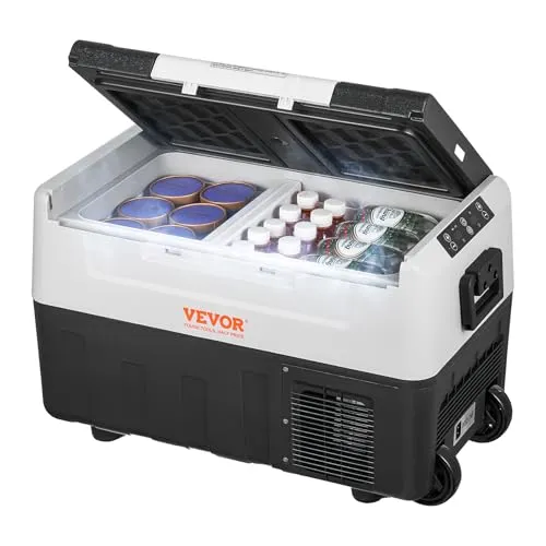 Tragbare 35L Kompressor Kühlbox - T35K - Kühlbox für Camping und Reisen, bietet duale Temperaturregelung und hervorragende Energieeffizienz mit <45 dB Geräuschpegel.
