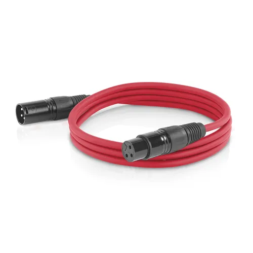 Mikrofonkabel Audio Kabel XLR 1,5m rot Verbindungskabel Musikkabel DJ 3-Pin