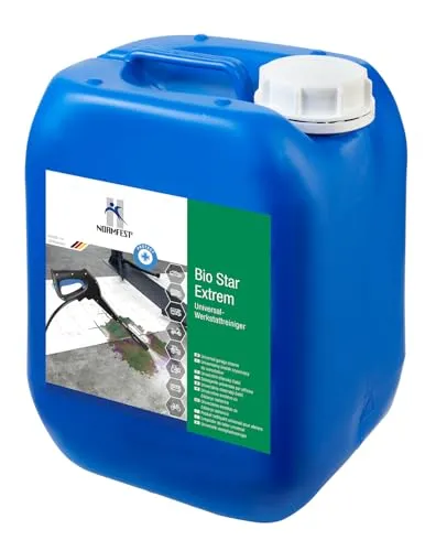 Normfest Bio Star Extrem Universalreiniger – 5 L Kanister, kraftvoller Werkstatt- & Industriereiniger mit Zitrusduft, biologisch abbaubar, schaumarm, entfernt Öl, Fett & Schmutz zuverlässig
