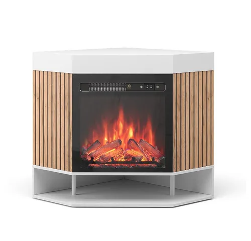 Vicco Kaminumbauschrank Lynea, Weiß, 100 cm in weiß von Vicco