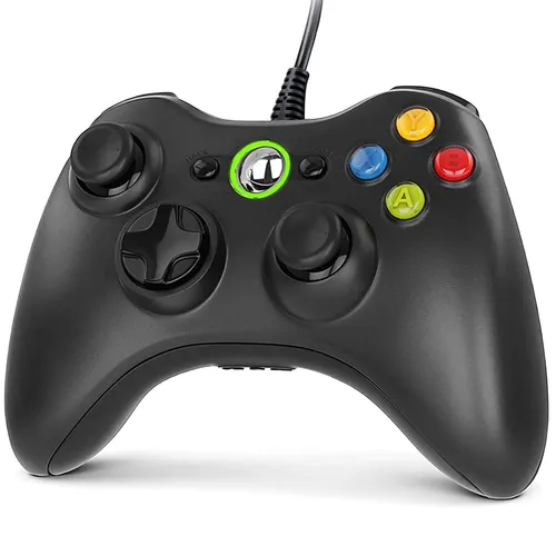 Gezimetie Controller für Xbox 360, Gamepad Joystick mit USB Kabel, Wired Gamepad für Microsoft Xbox 360 und Slim/Windows PC(Windows 7/8/8.1/10/XP/Vista)