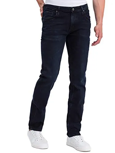 Cross Herren Damien Slim Jeans, Blau (Blue Black 014) - Stylische Slim Fit Jeans aus weichem, stretchigem Denim für optimalen Tragekomfort und eine perfekte Passform.