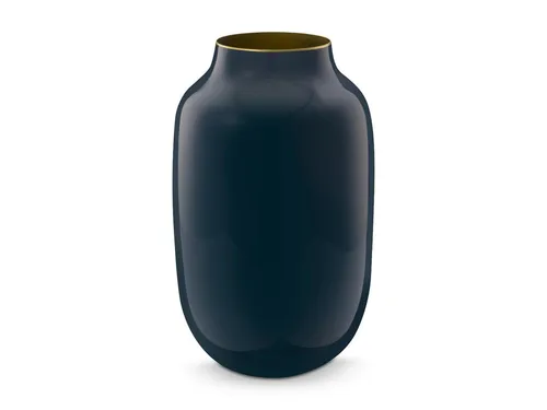 Pip Studio Vase Metall oval Mittelblau 30cm in blau von Pip Studio