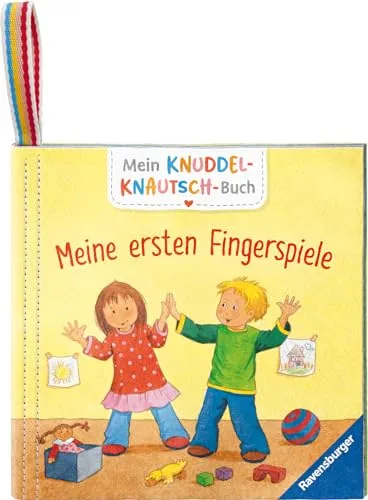 Mein Knuddel-Knautsch-Buch: Meine ersten Fingerspiele; weiches Stoffbuch, waschmaschinengeeignet, Badebuch, Babyspielzeug ab 6 Monate