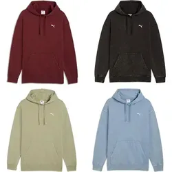 Puma Essentials Elevated Relaxed Wash Hoodie FL cool blue XXL - Herren Hoodie aus 50% recycelten Materialien, ideal für Freizeit und Alltag. Mit weichem Fleece-Material, Kapuze mit Tunnelzug und praktischer Kängurutasche für optimalen Komfort und Stil.