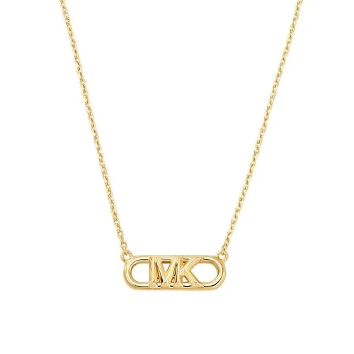 MICHAEL KORS Collier MKC164200710 - Collier aus Sterling-Silber 925, vergoldet, mit modischem Glamour und anpassbarer Kettenlänge von 38 cm bis 43 cm - das perfekte Accessoire für stilbewusste Frauen.