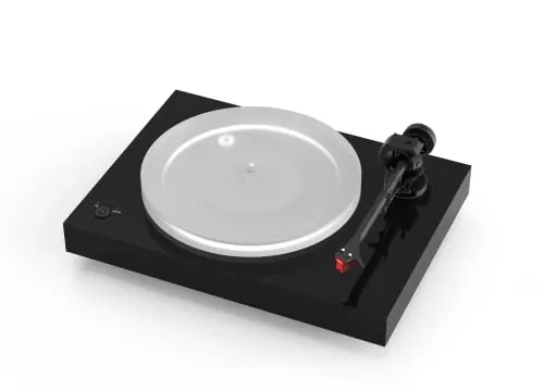 Pro-Ject X2 B, True Balanced Plattenspieler mit elektronischer Geschwindigkeitsumschaltung, Carbon Tonarm und Acrylplattenteller, inkl. Ortofon Quintet Red, Hochglanz Schwarz