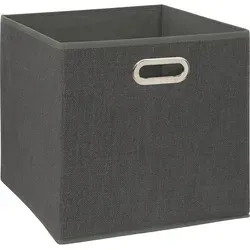 Dunkelgraue Leinen-Aufbewahrungsbox 31x31cm